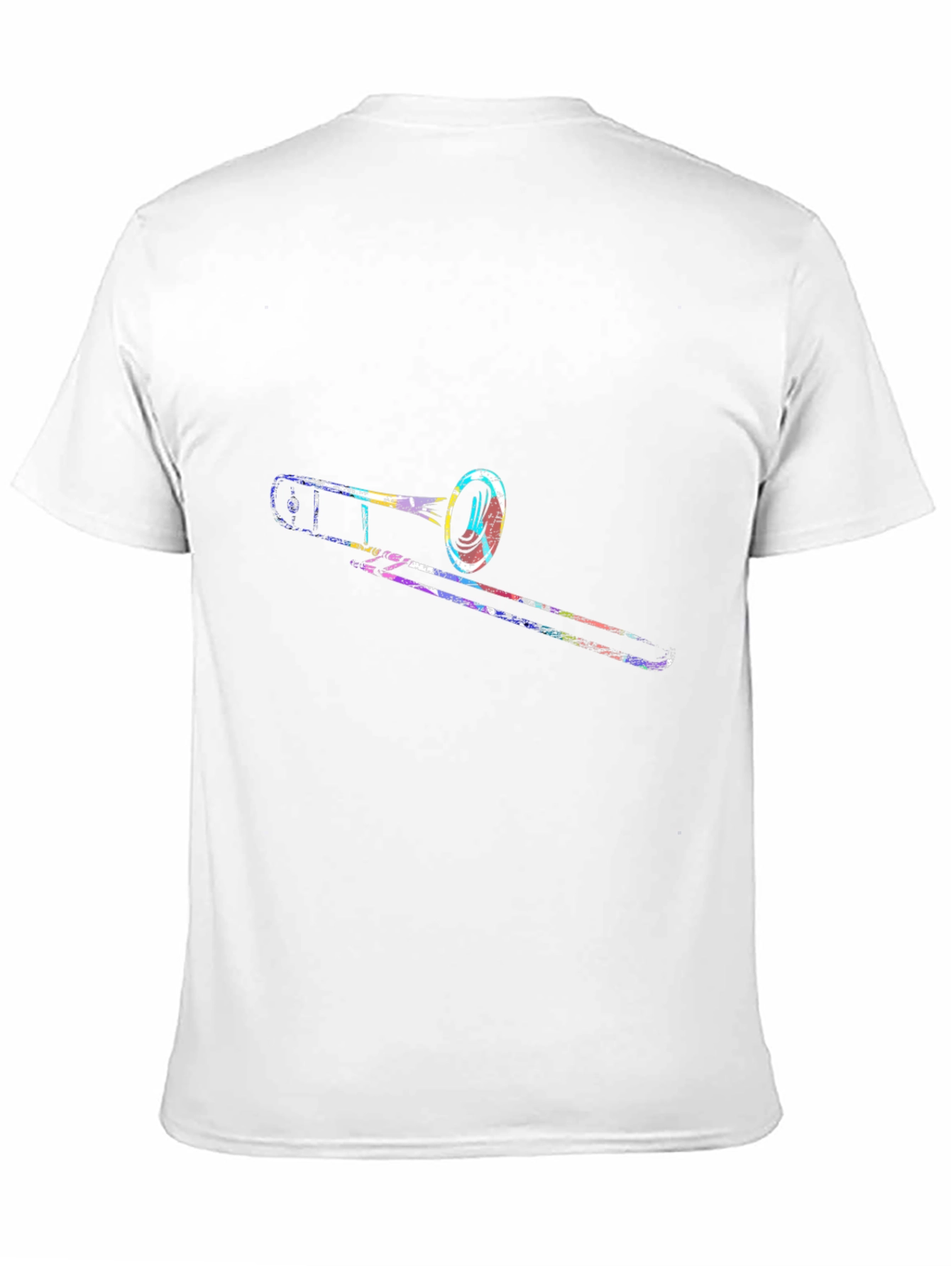 Trombone Graphic Print Black T-Shirt