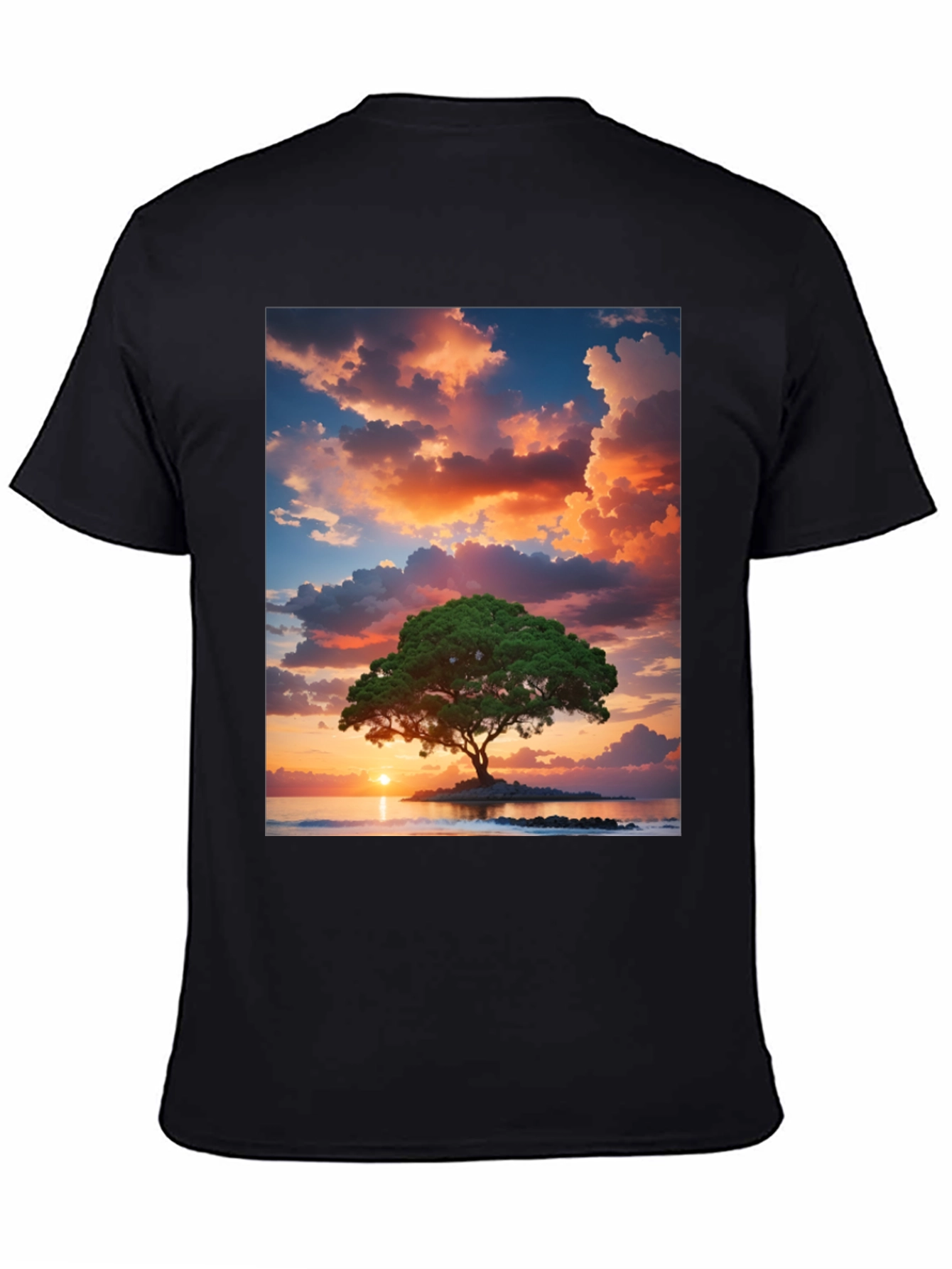 Sunset Tree Graphic Tee - Nature Inspired T-Shirt