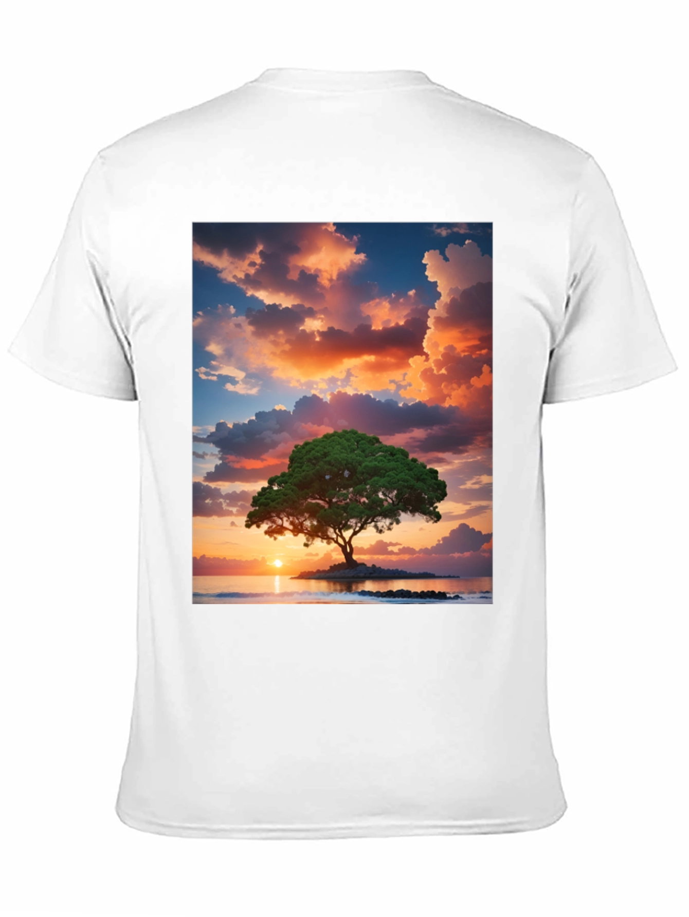 Sunset Tree Graphic Tee - Nature Inspired T-Shirt