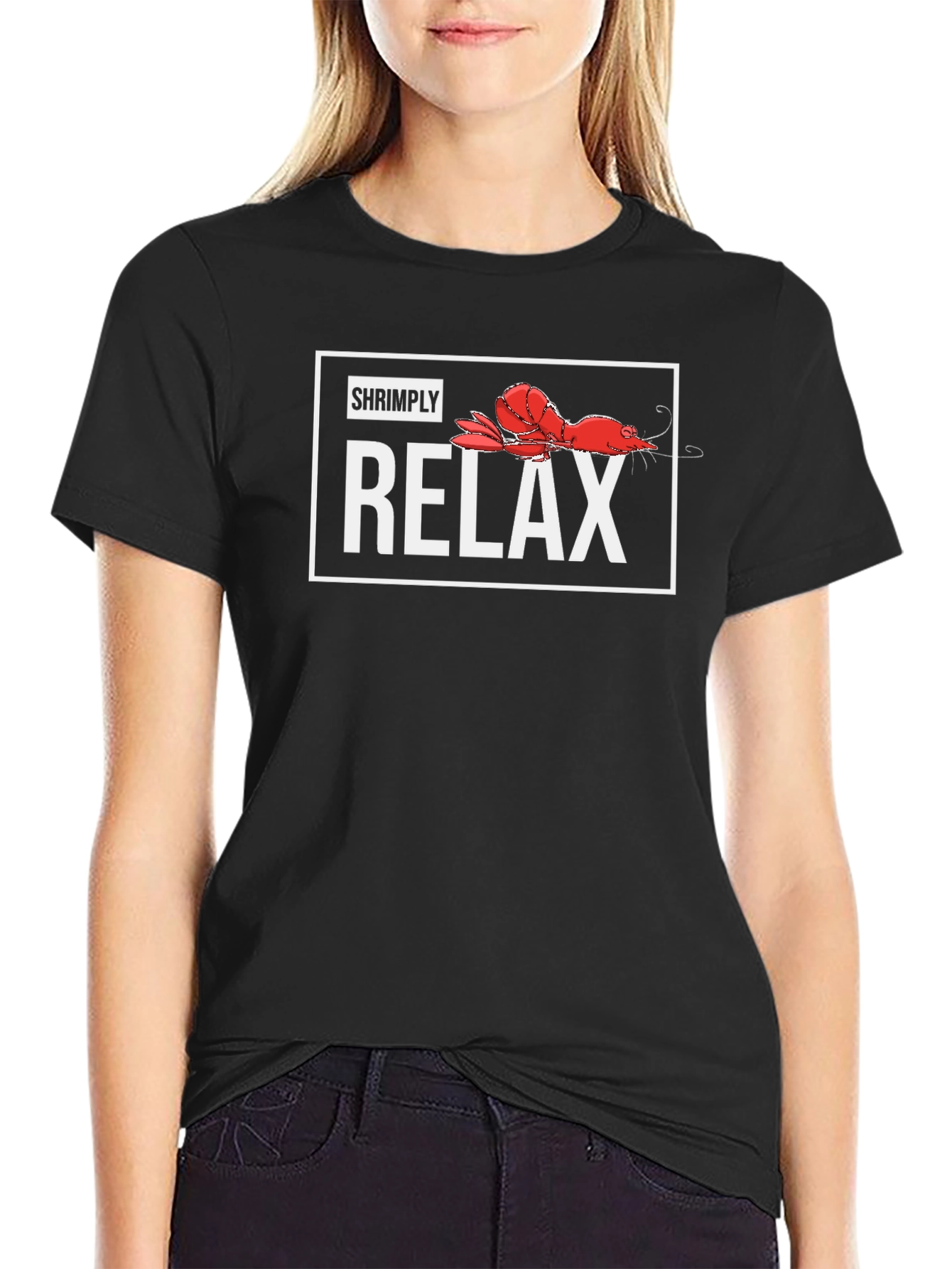 Shrimply Relax T-Shirt - Funny Shrimp Graphic Tee