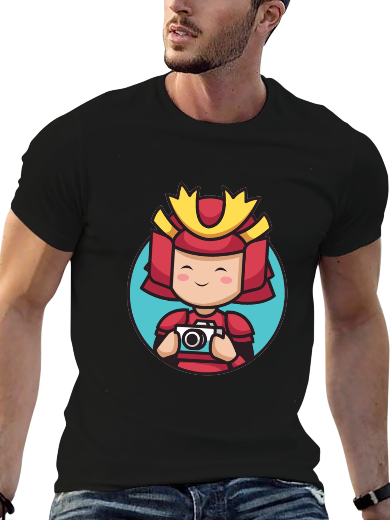 Samurai Photographer T-Shirt - Cool Graphic Tee