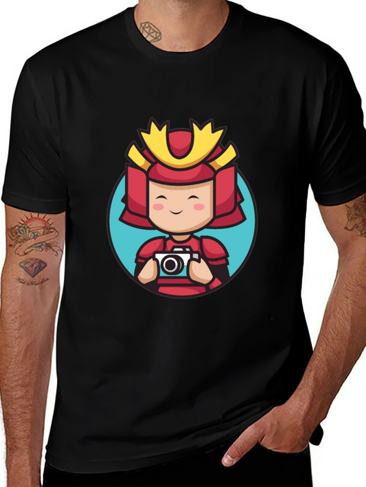Samurai Photographer T-Shirt - Cool Graphic Tee
