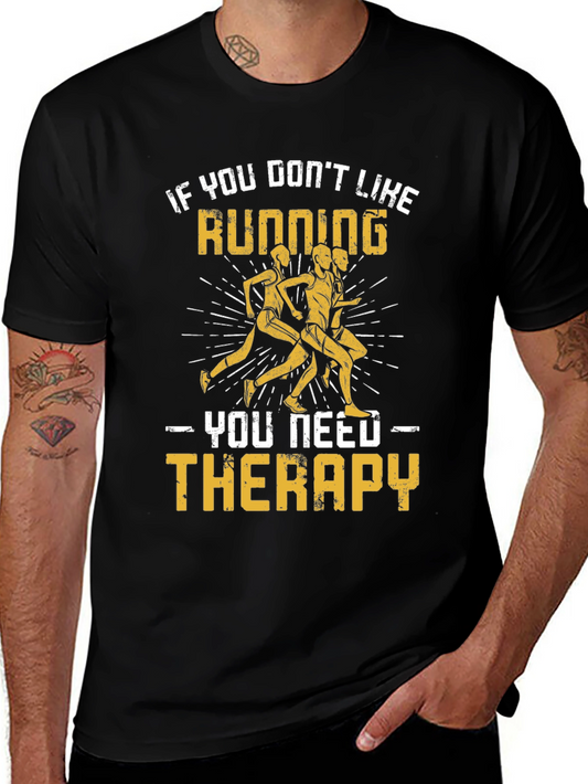 Running Therapy T-Shirt - Funny Gift for Runners