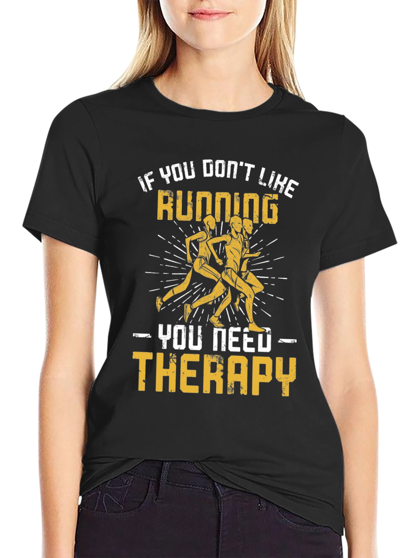 Running Therapy T-Shirt - Funny Gift for Runners