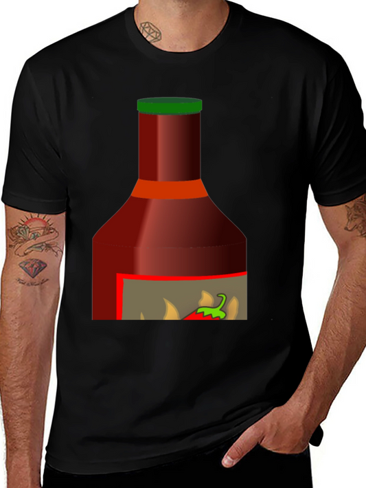 Spicy Sauce Graphic Tee - Black T-Shirt