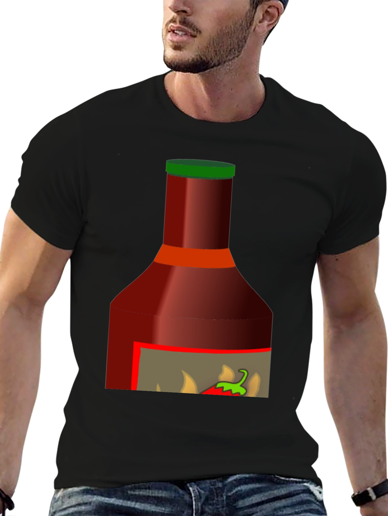 Spicy Sauce Graphic Tee - Black T-Shirt