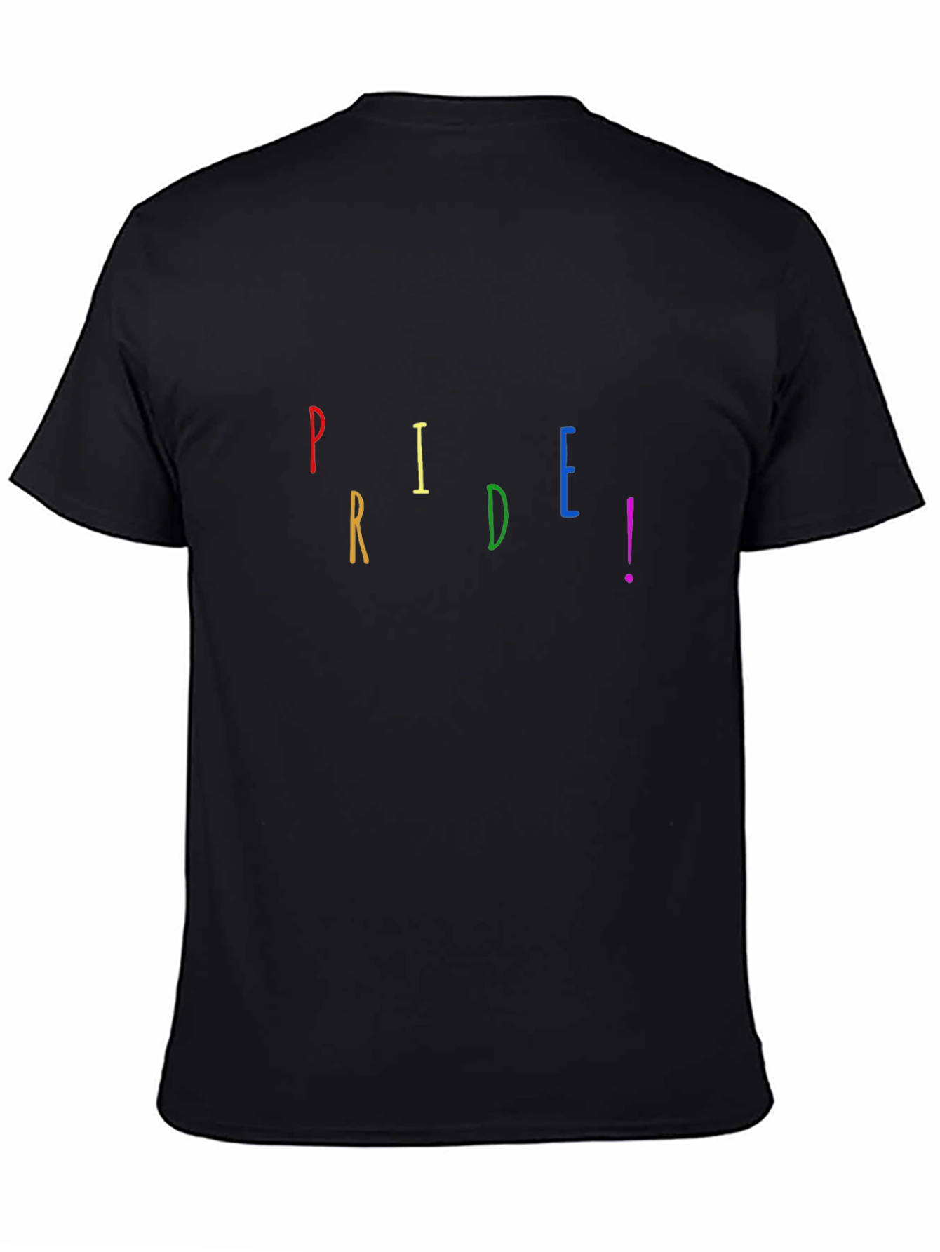 Pride Rainbow Graphic T-Shirt - Black Crew Neck Tee