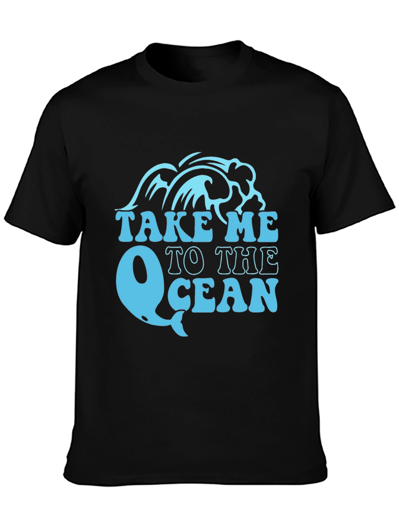 Take Me To The Ocean Black T-Shirt