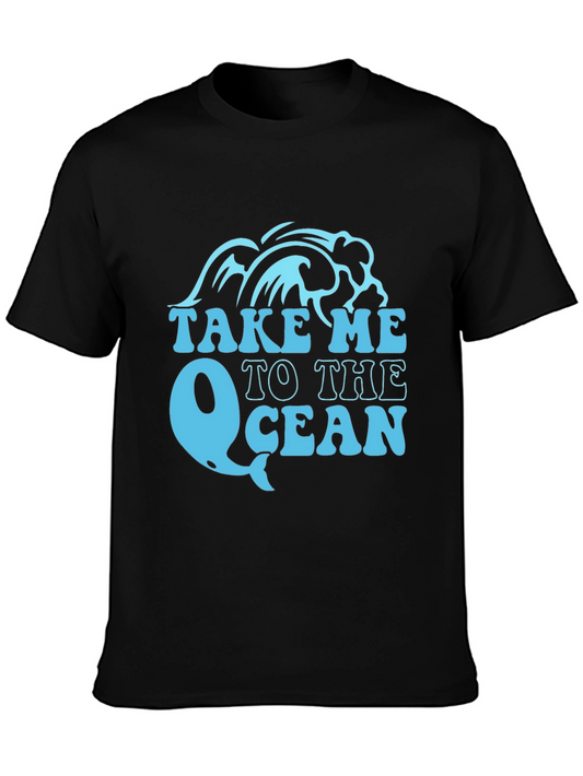 Take Me To The Ocean Black T-Shirt