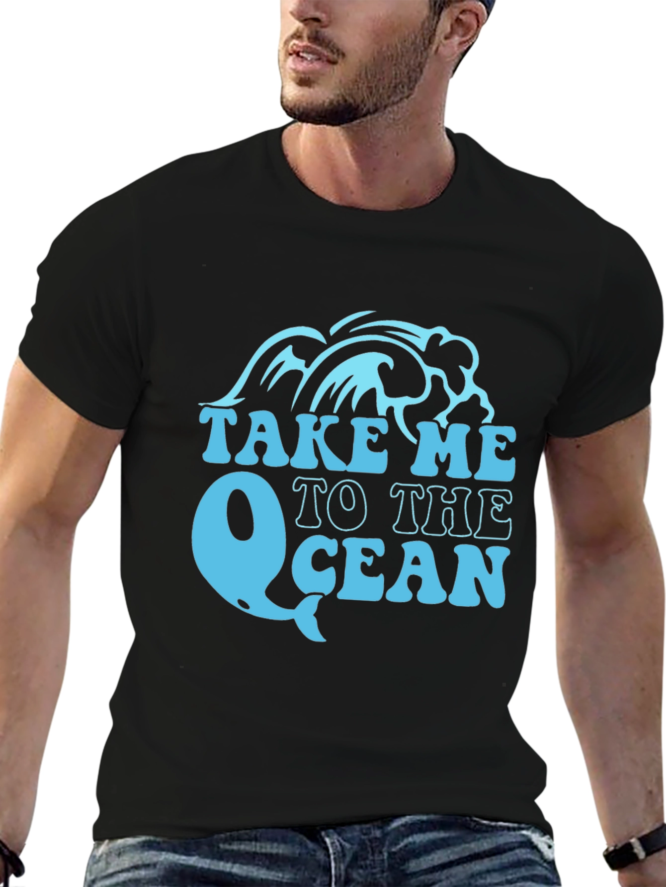 Take Me To The Ocean Black T-Shirt