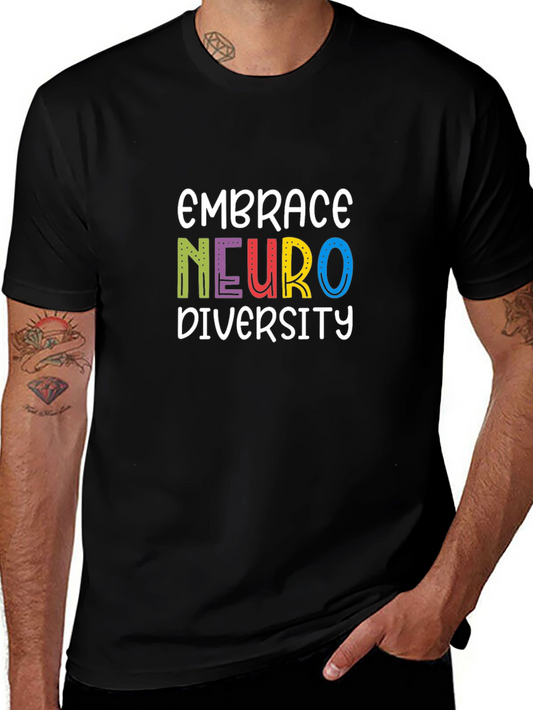 Embrace Neuro Diversity Graphic Tee - Black