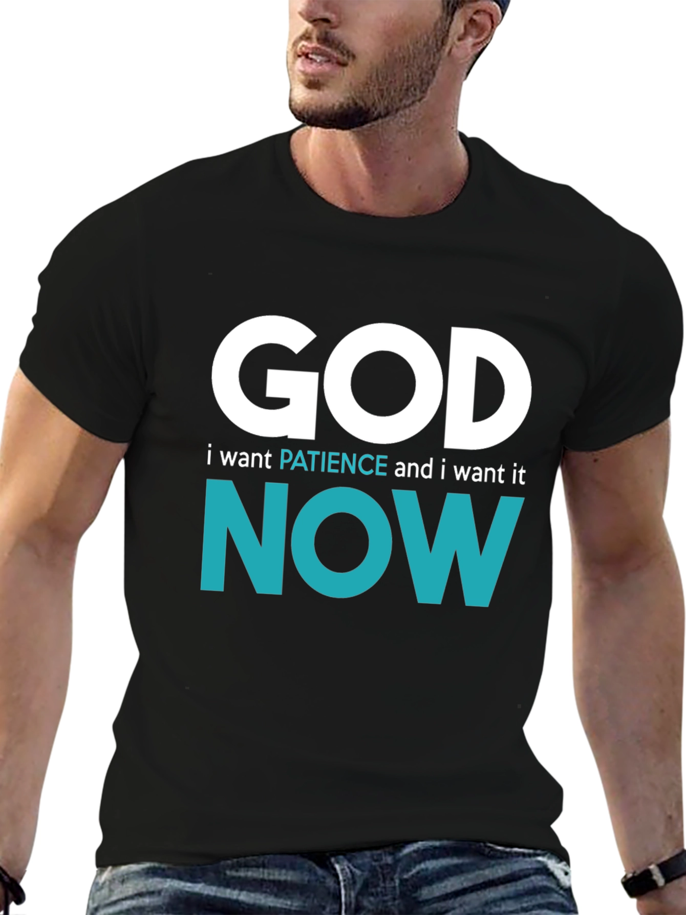 God Patience Now Graphic Tee - Comfort Fit