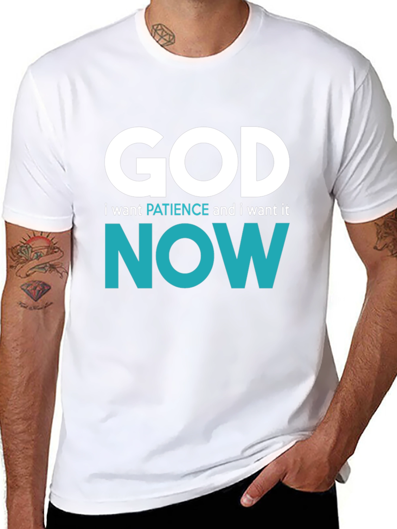 God Patience Now Graphic Tee - Comfort Fit