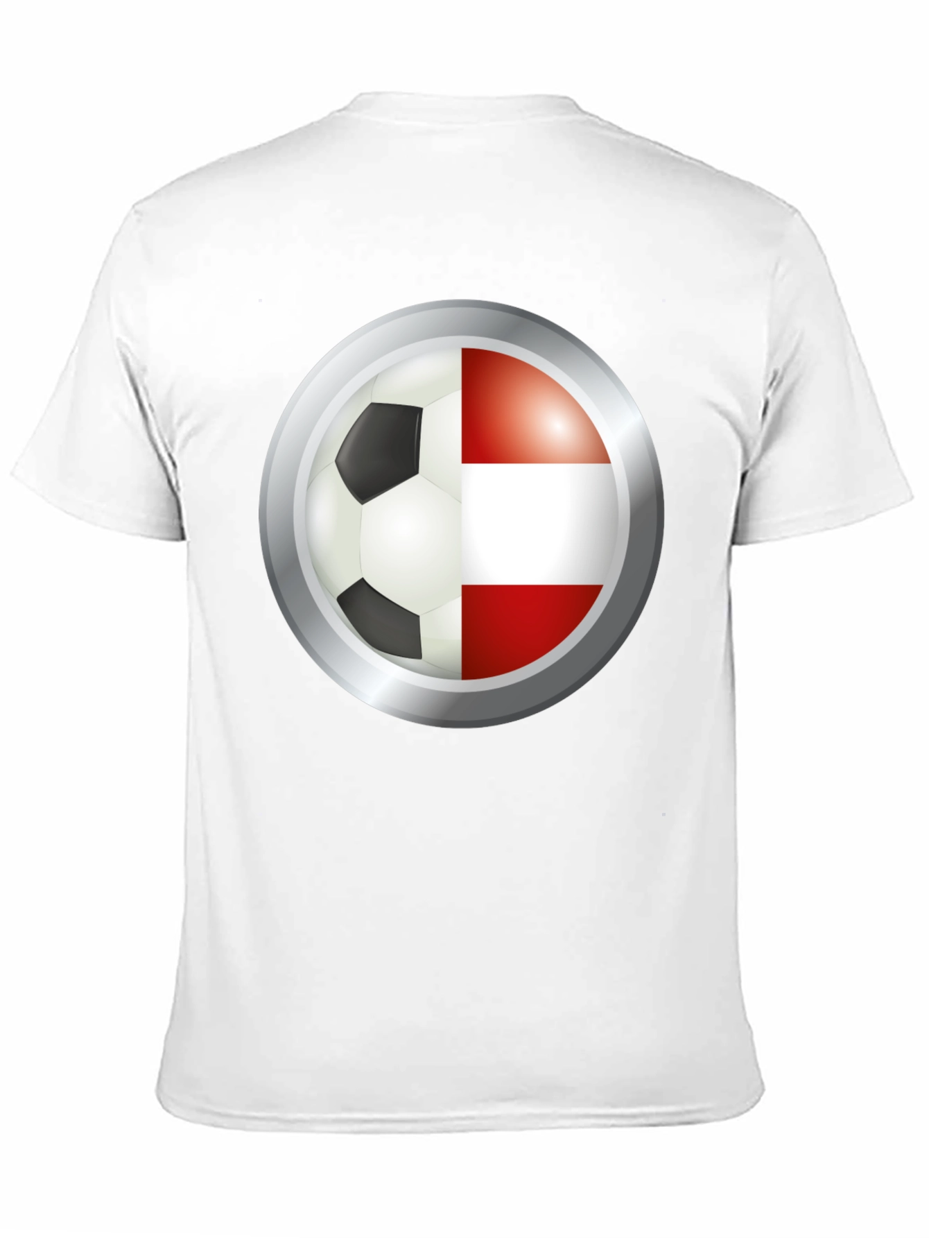 Austria Soccer Flag T-Shirt - Black
