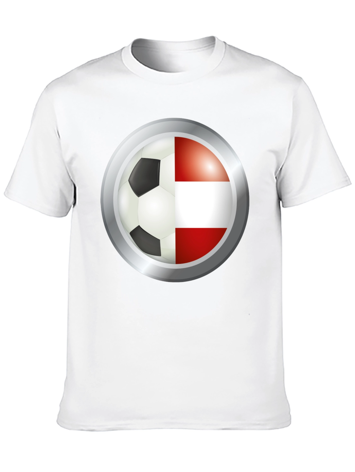 Austria Soccer Flag T-Shirt - Black