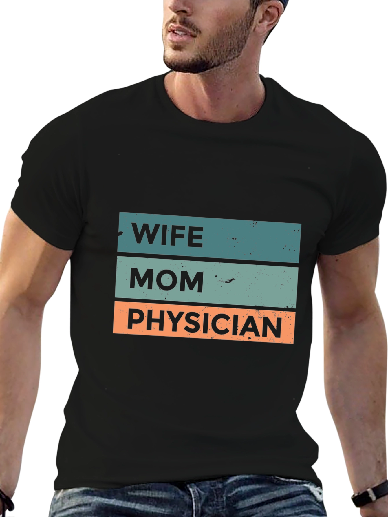 Wife Mom Physician T-Shirt - Black