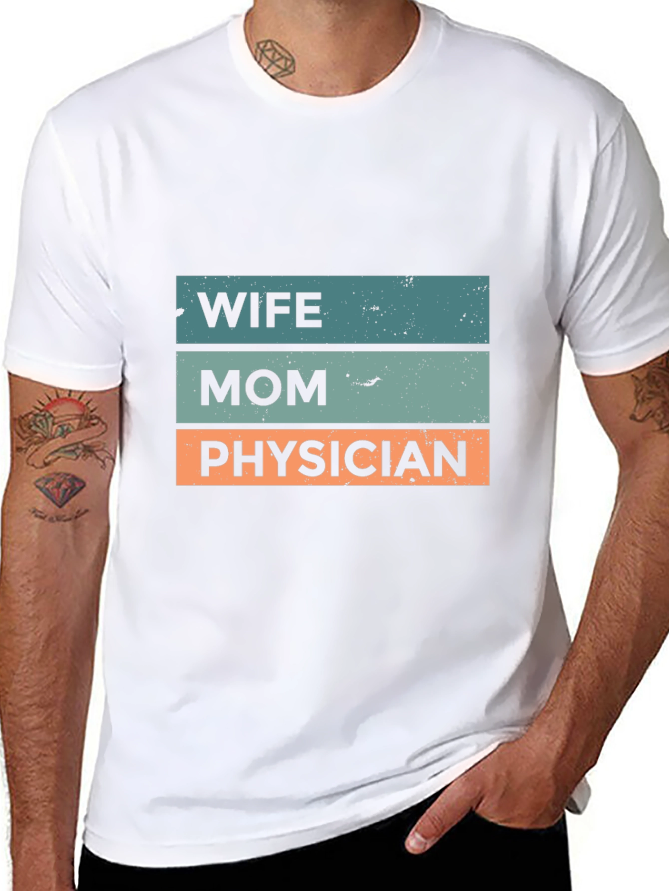 Wife Mom Physician T-Shirt - Black