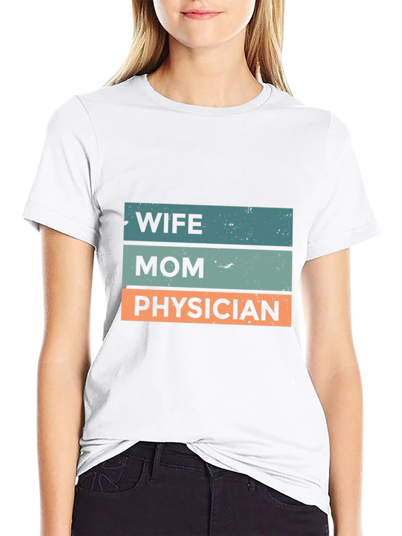 Wife Mom Physician T-Shirt - Black