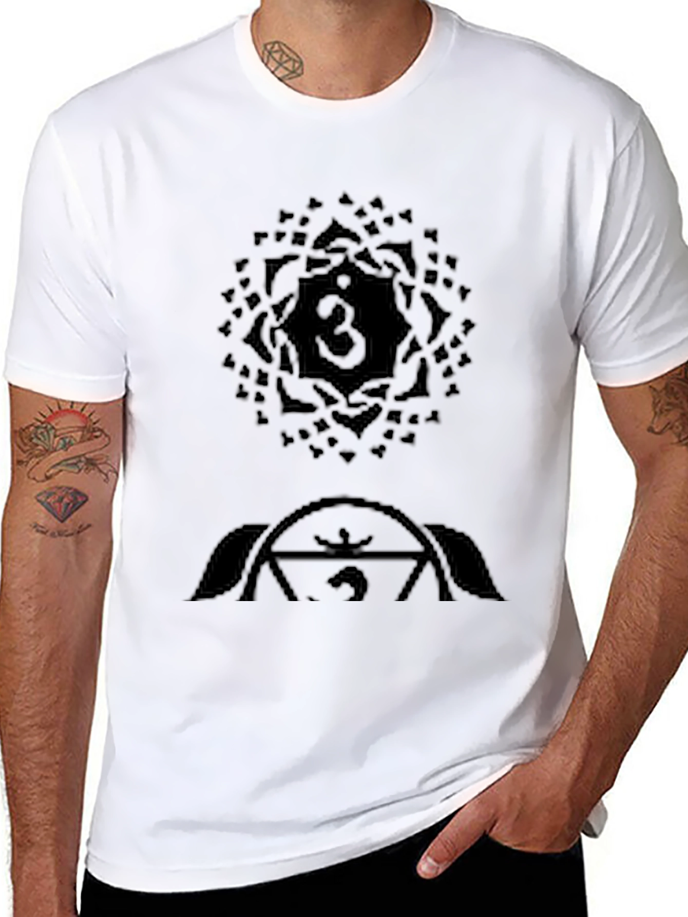 Chakra Symbol Black Graphic Tee