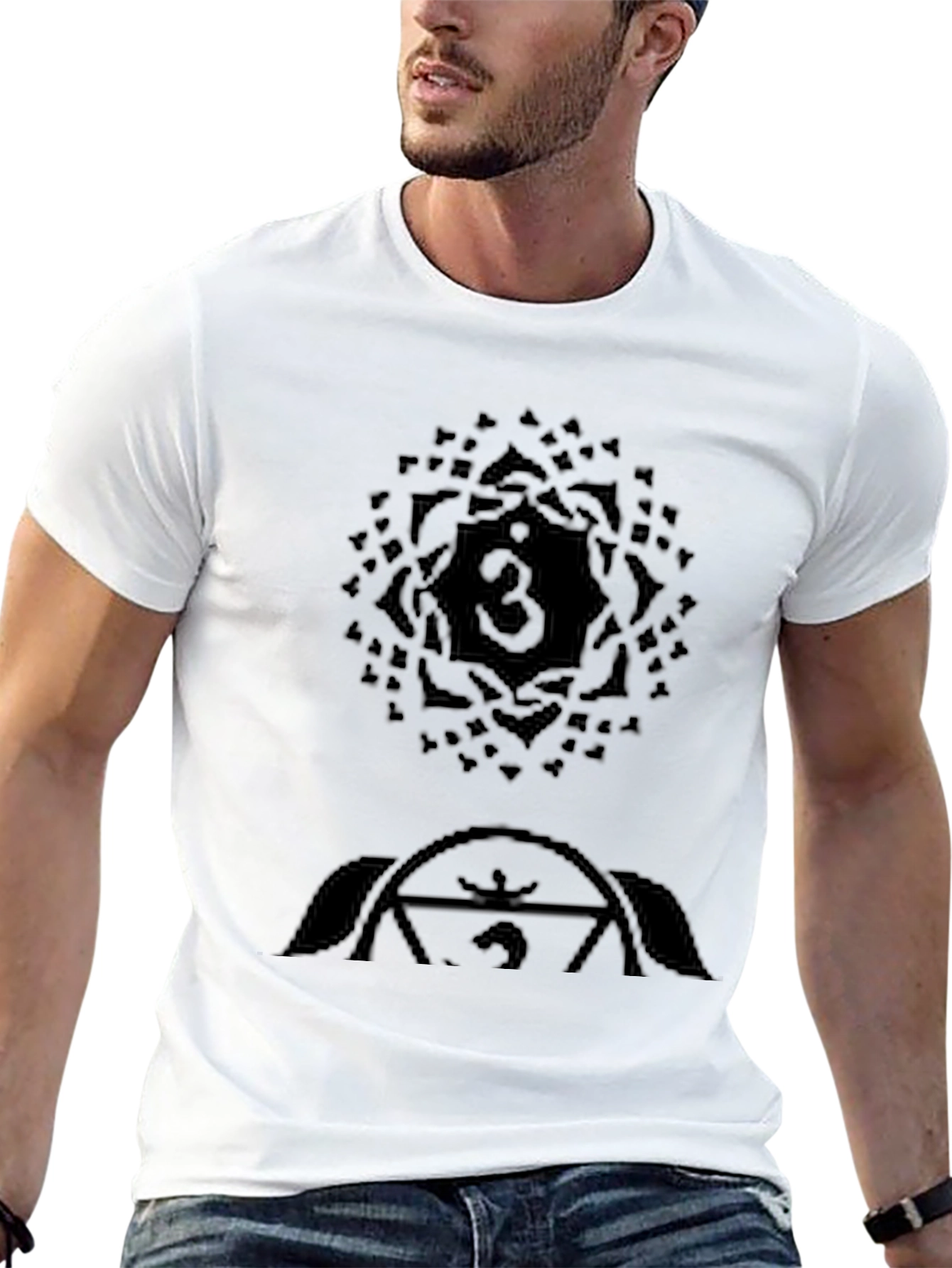 Chakra Symbol Black Graphic Tee