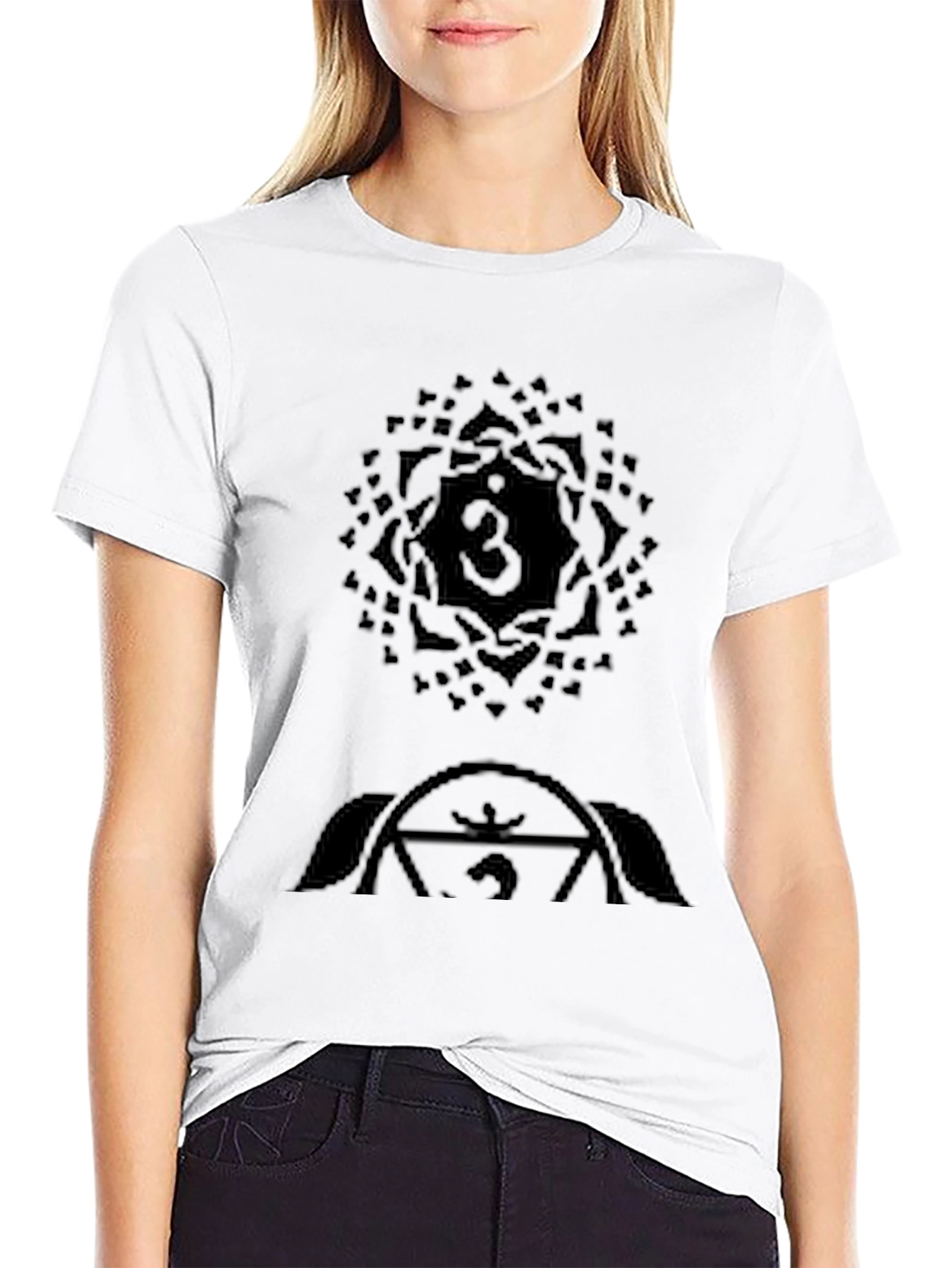 Chakra Symbol Black Graphic Tee