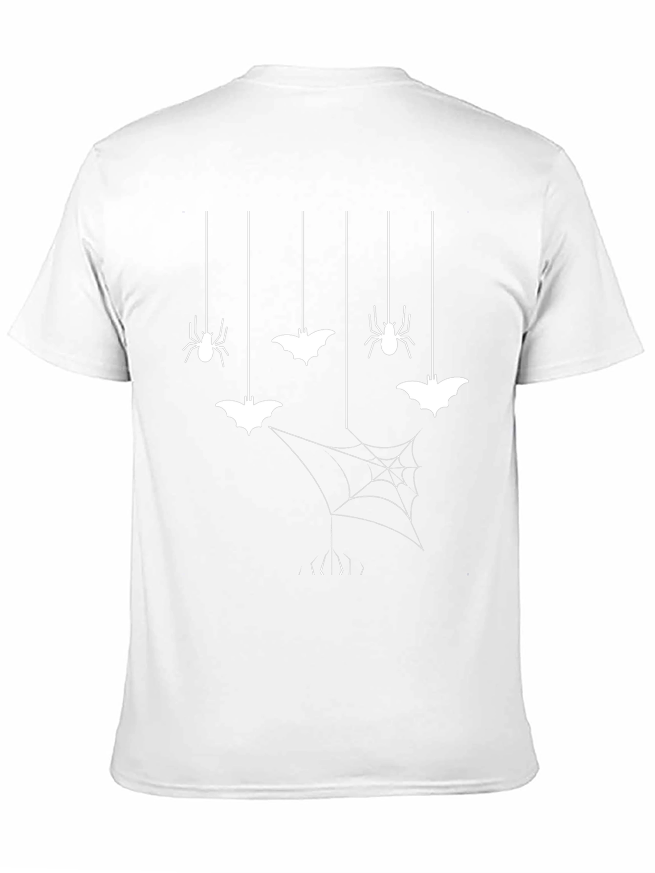 Halloween Spider & Bat Graphic Tee - Black