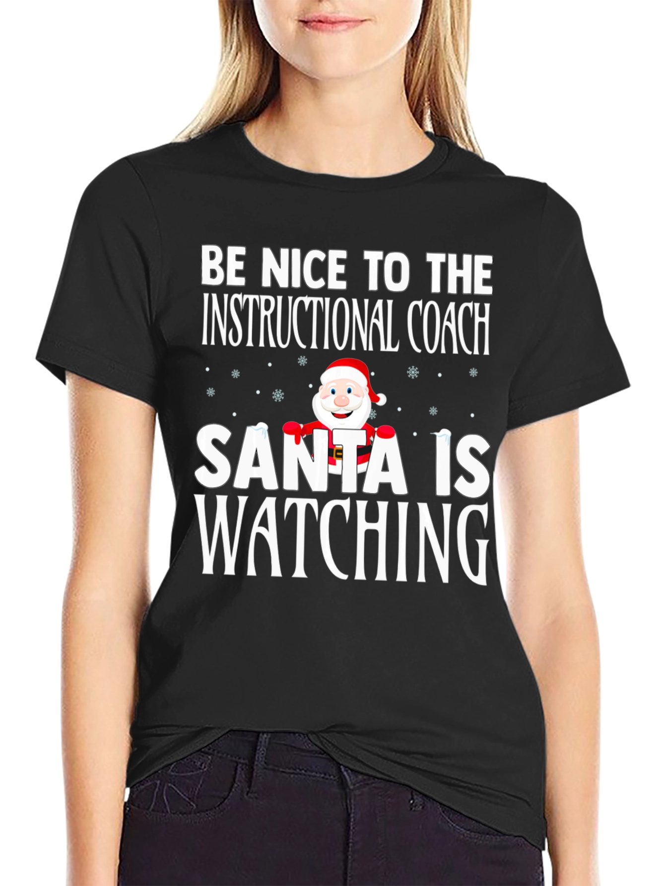 Be Nice To The Instructional Coach Santa T-Shirt