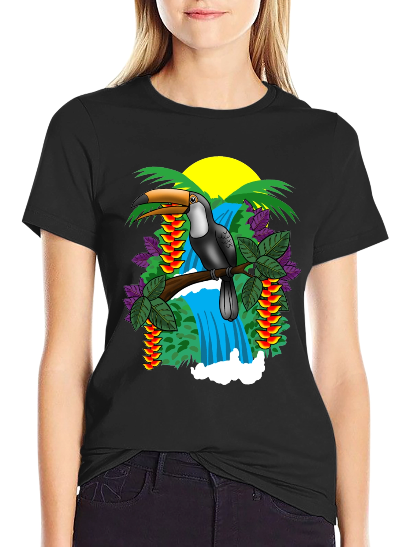 Tropical Toucan Graphic T-Shirt