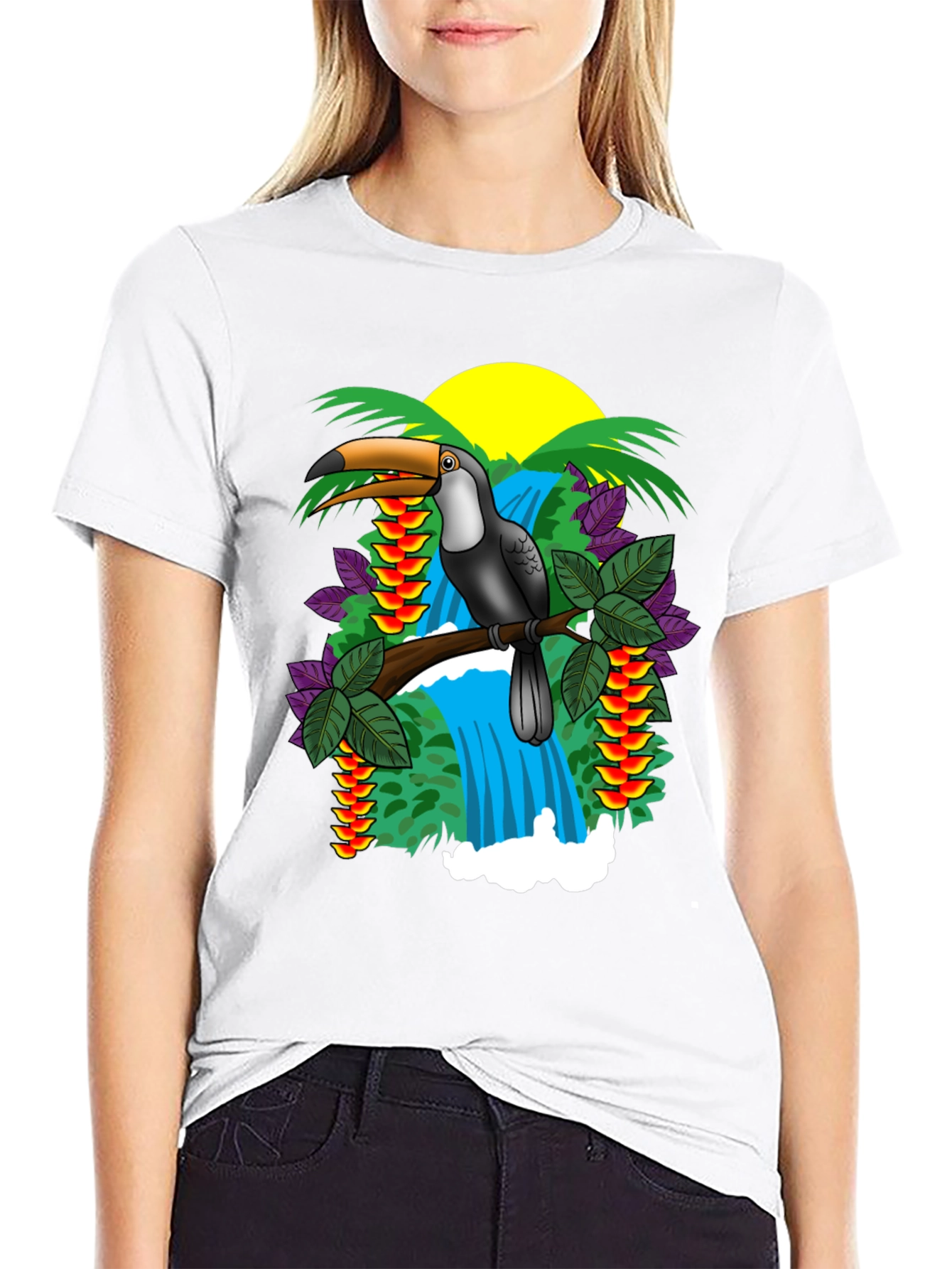Tropical Toucan Graphic T-Shirt