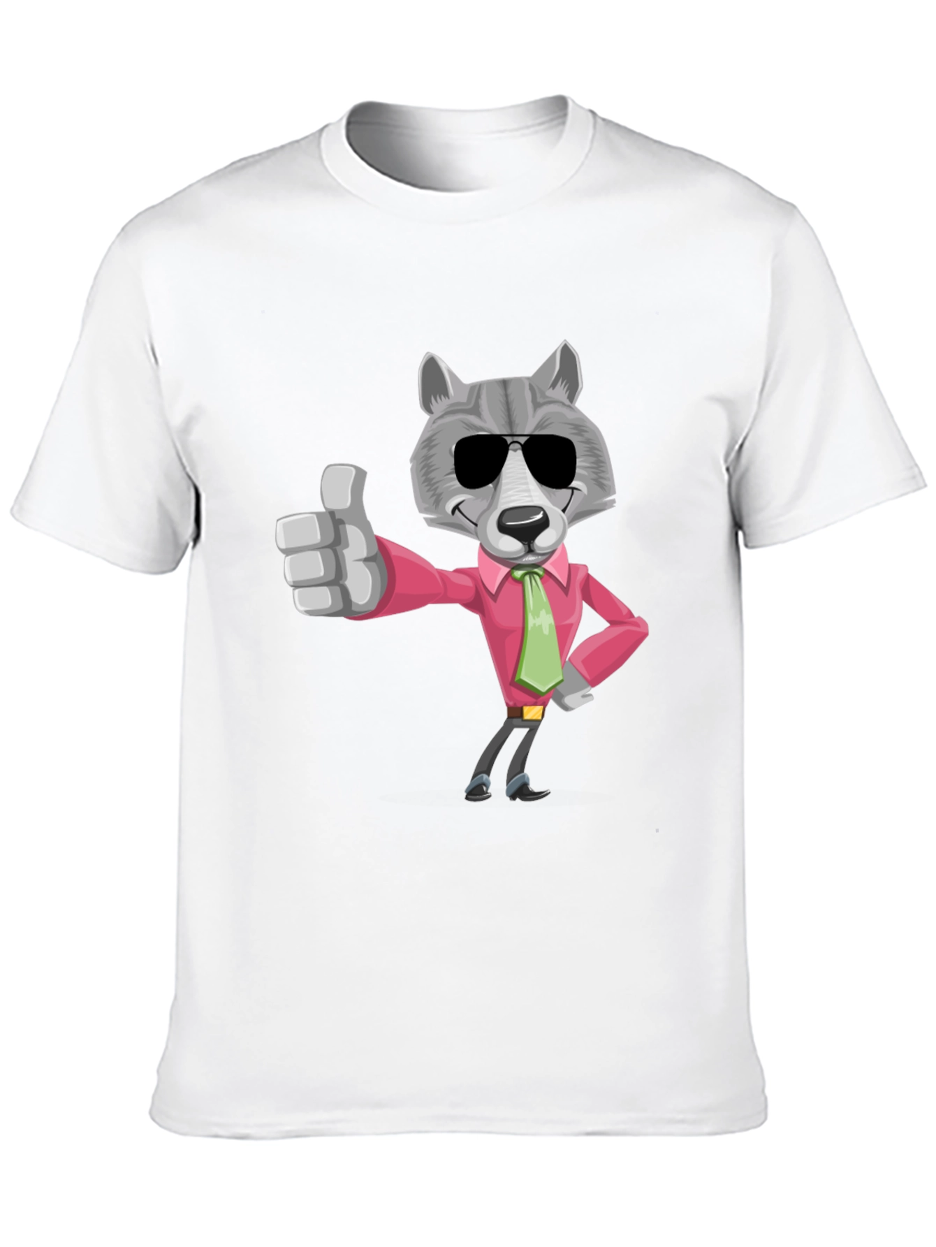 Cool Wolf Graphic Tee - Black Cotton T-Shirt