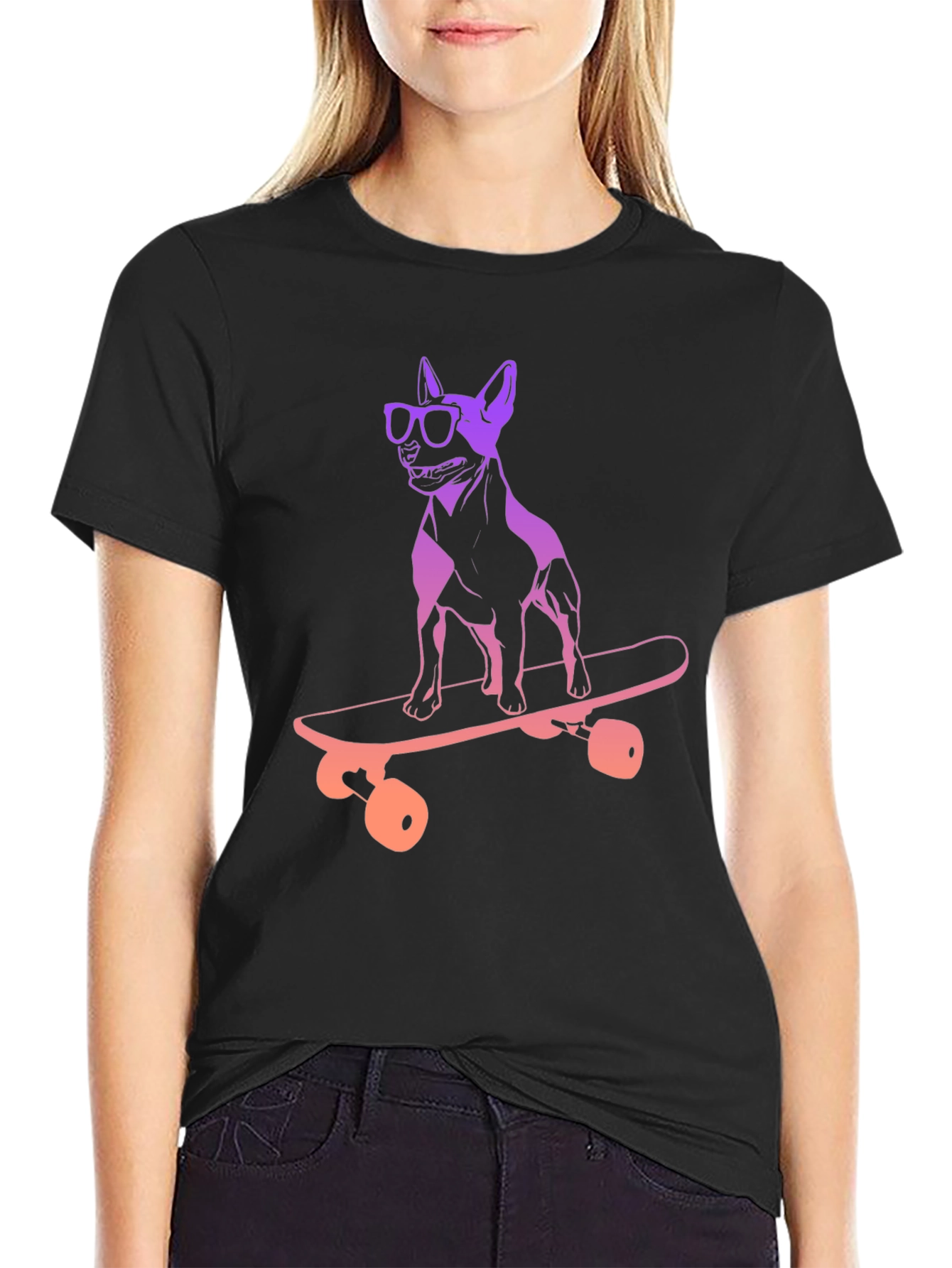 Skateboarding Dog Graphic Tee - Cool & Unique Design