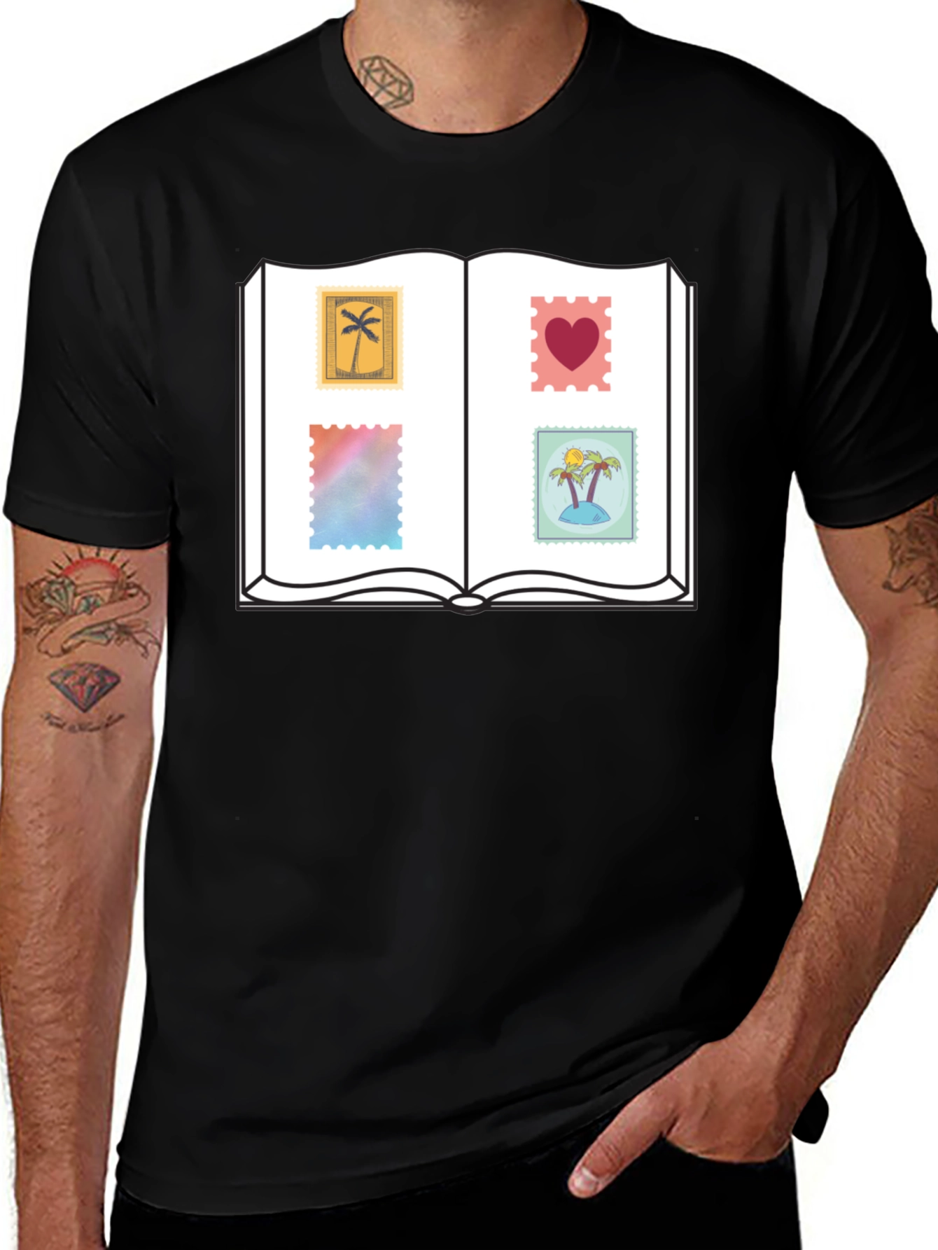 Novelty Stamp Book T-Shirt