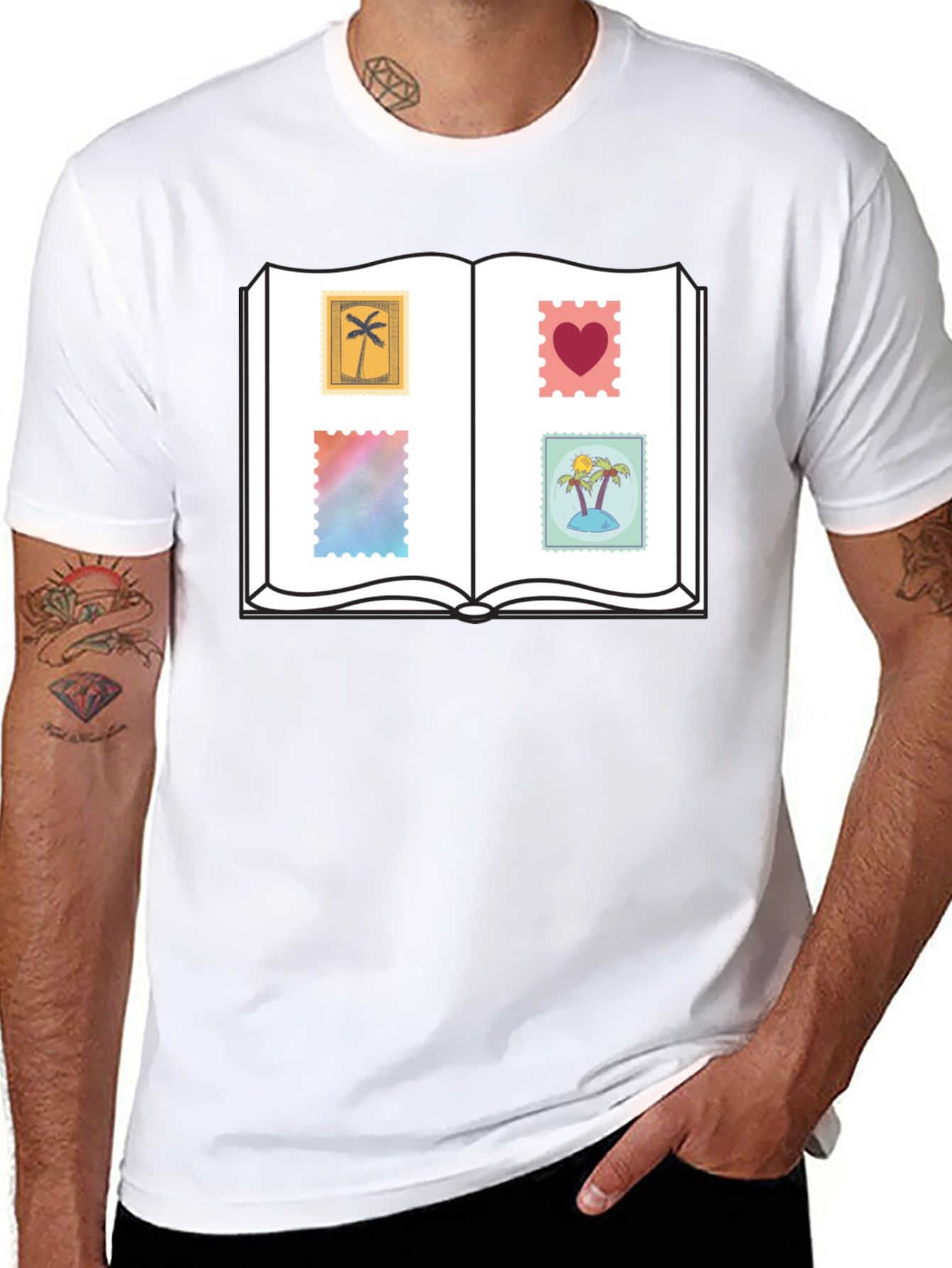Novelty Stamp Book T-Shirt