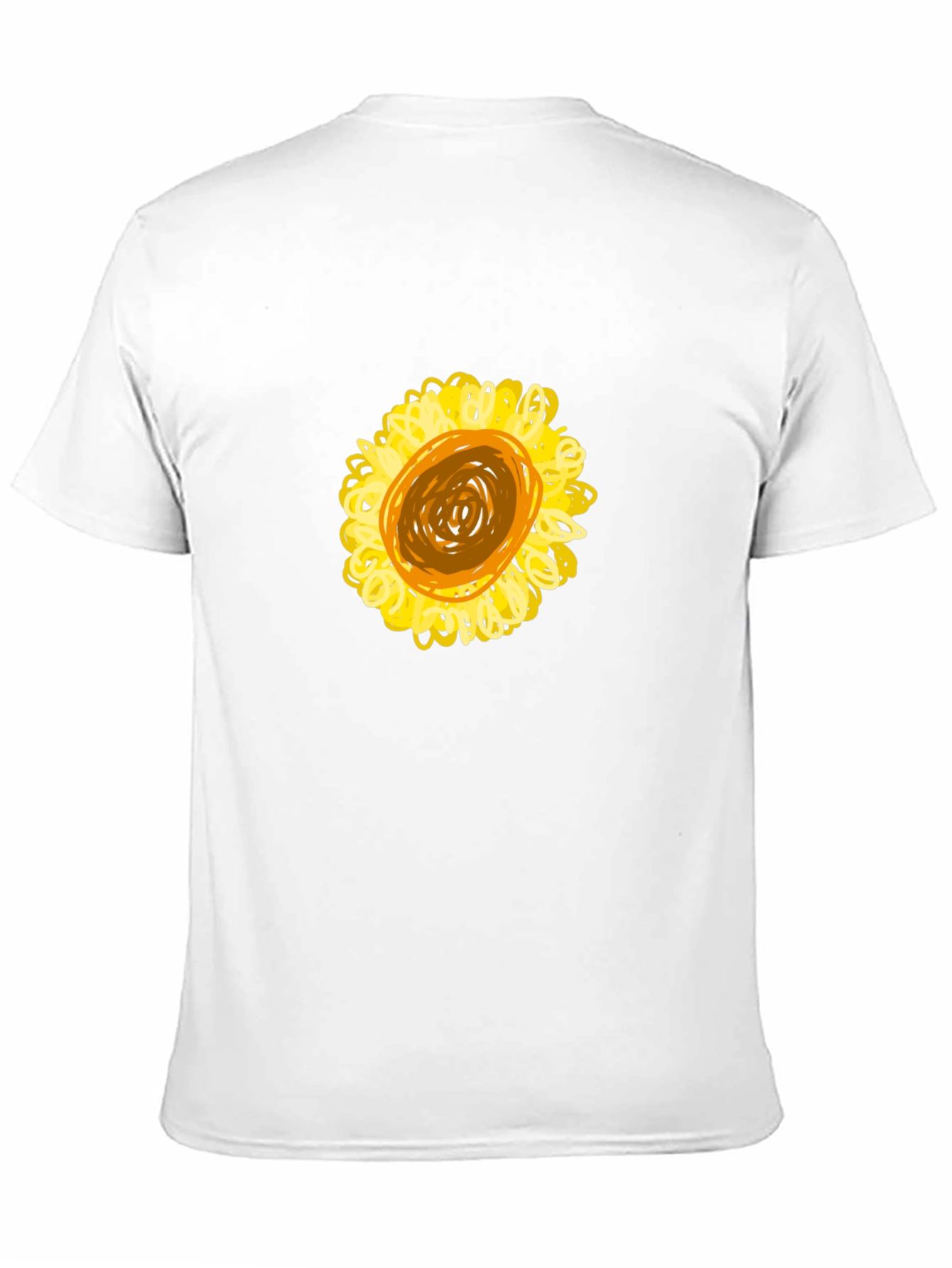 Black T-Shirt with Sunflower Graphic