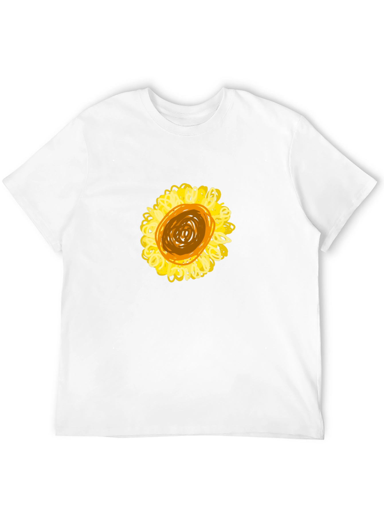 Black T-Shirt with Sunflower Graphic