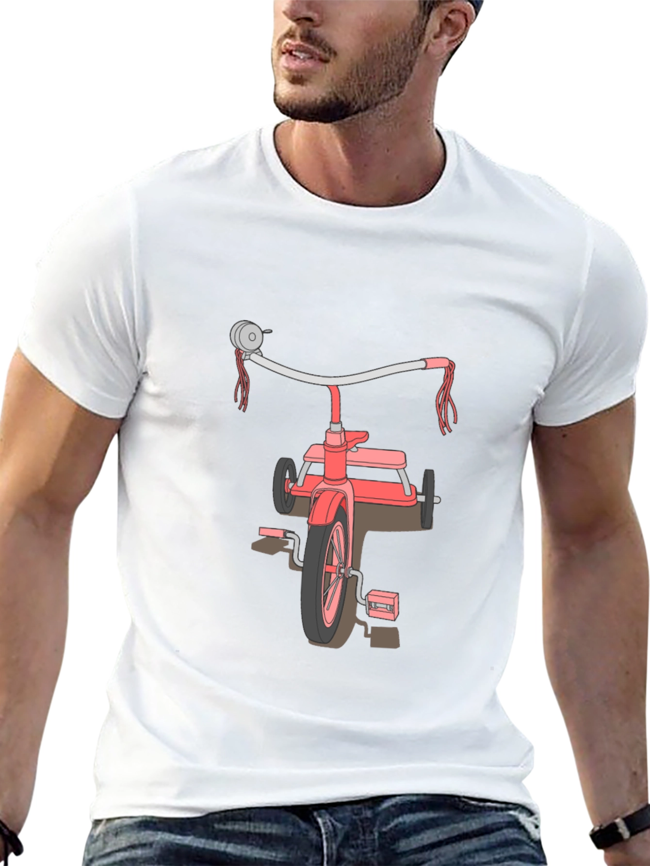 Retro Tricycle Graphic Tee - Black