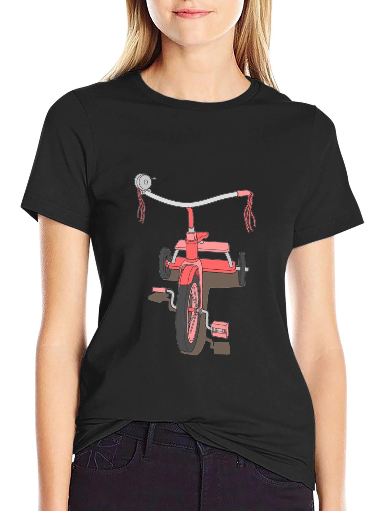 Retro Tricycle Graphic Tee - Black
