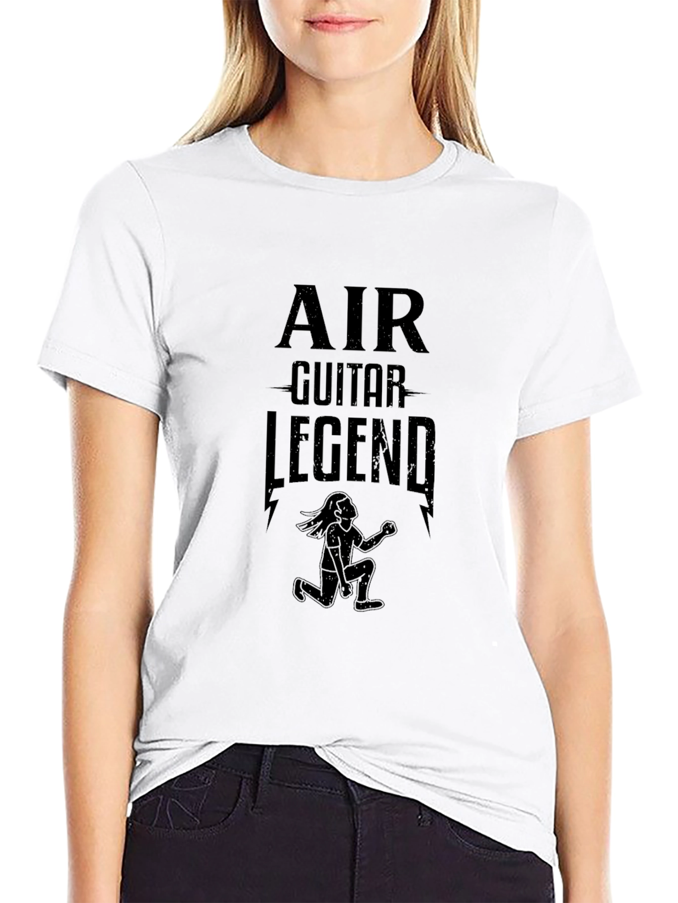 Air Guitar Legend Graphic Tee - Black