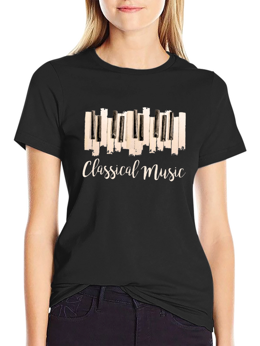 Classical Music Piano Keys Graphic T-Shirt