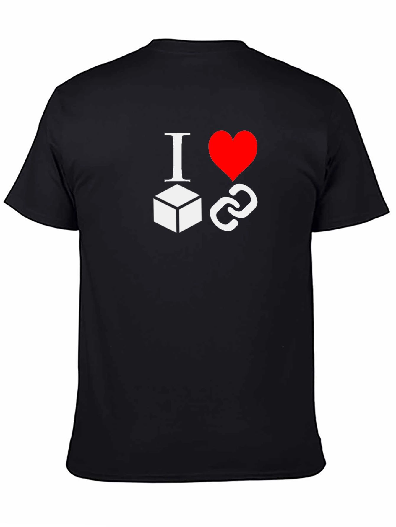 I Love Blockchains Black T-Shirt