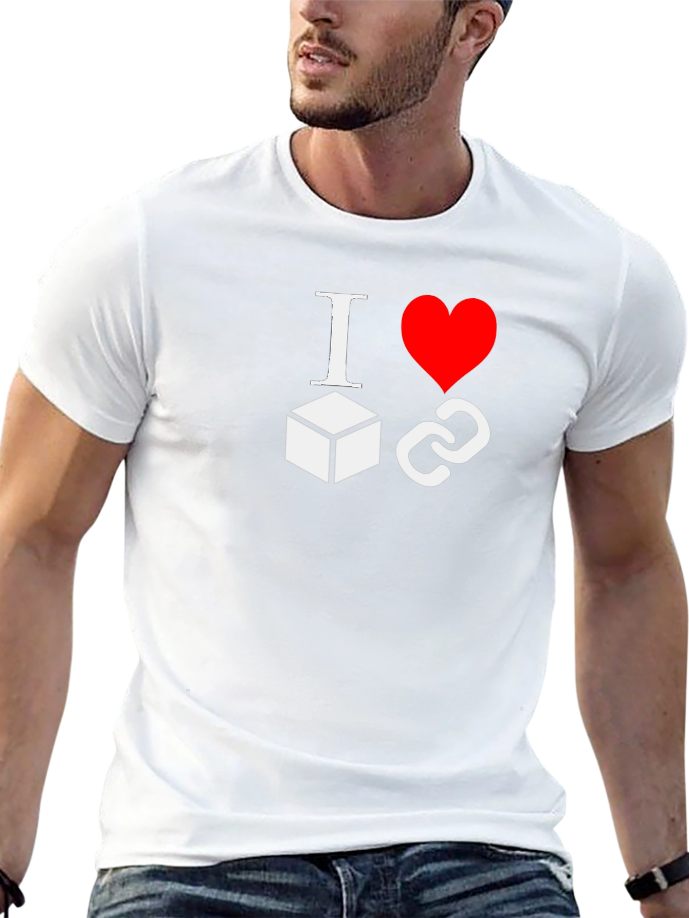 I Love Blockchains Black T-Shirt