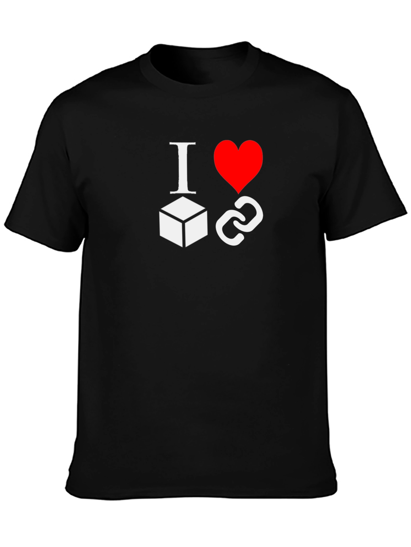I Love Blockchains Black T-Shirt