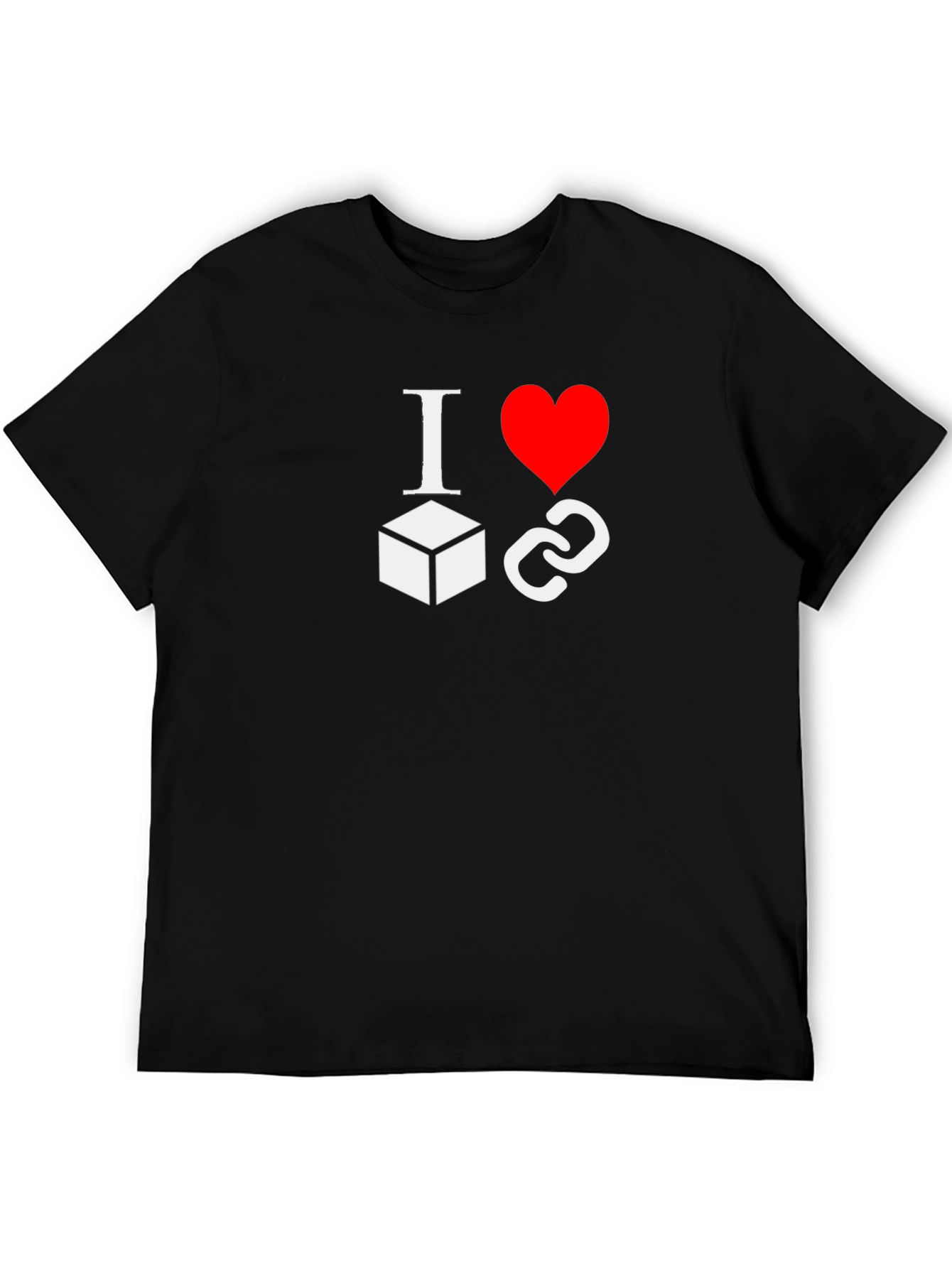 I Love Blockchains Black T-Shirt