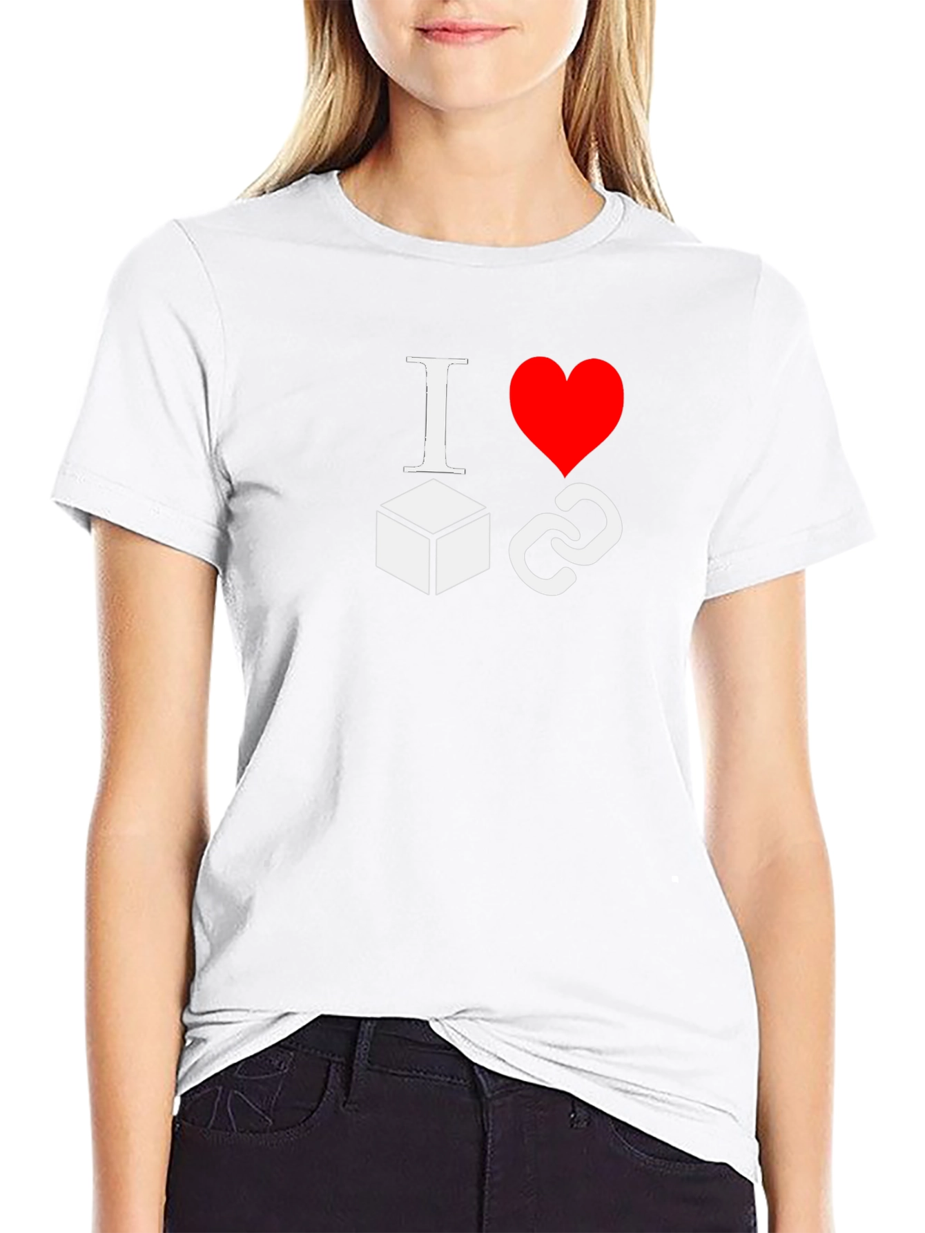 I Love Blockchains Black T-Shirt