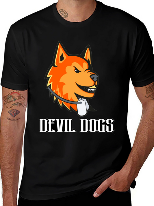 Devil Dogs Graphic Tee - Bold Animal Print Shirt