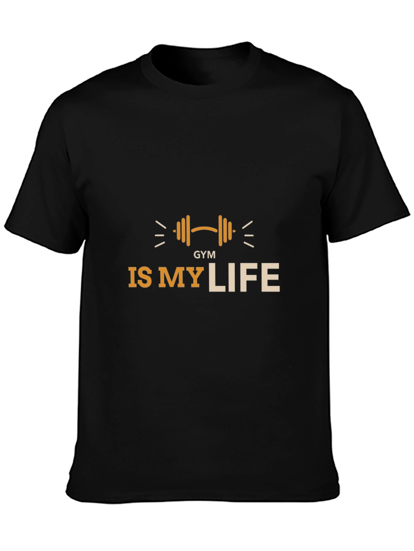 Gym is My Life Black Graphic Tee