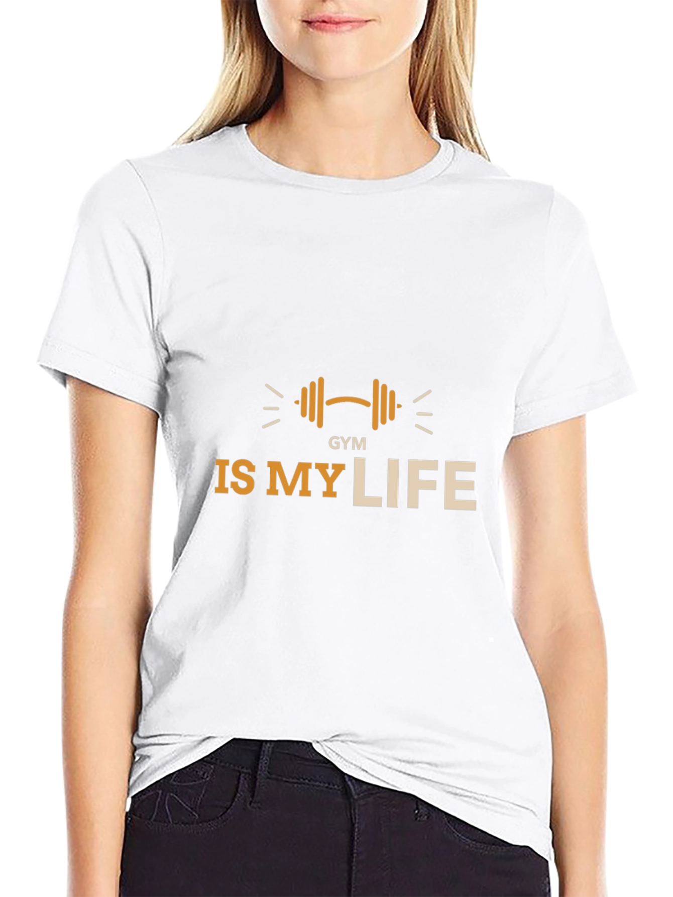 Gym is My Life Black Graphic Tee