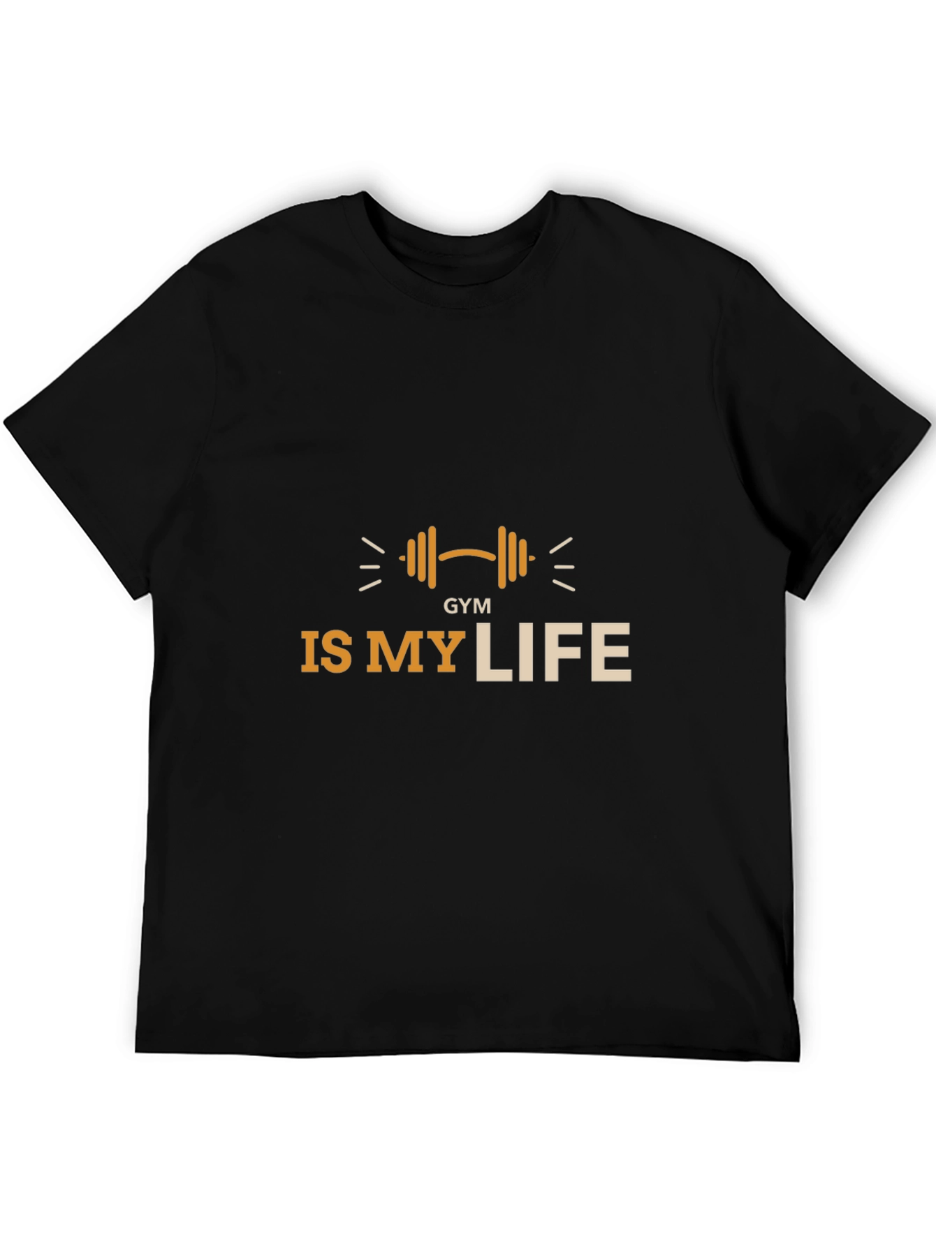Gym is My Life Black Graphic Tee