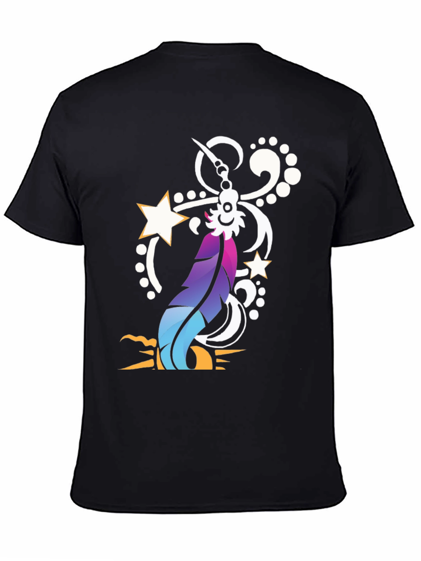 Feather & Star Graphic Tee - Modern Design
