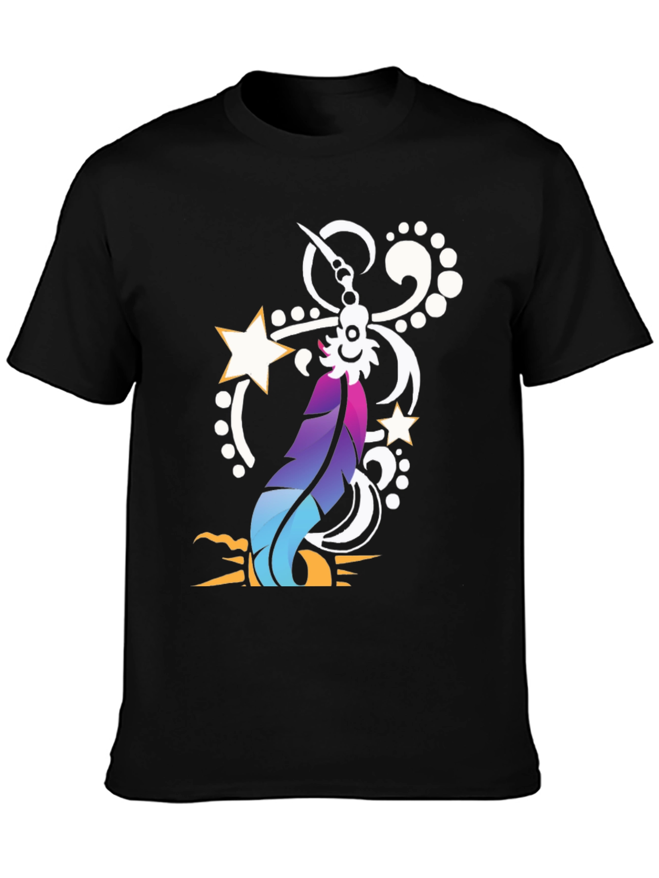 Feather & Star Graphic Tee - Modern Design